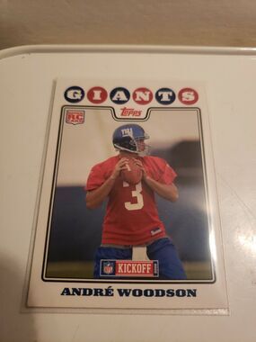 Andre Woodson 2008 Topps #168 - Rookie Card - New York Giants - NFL